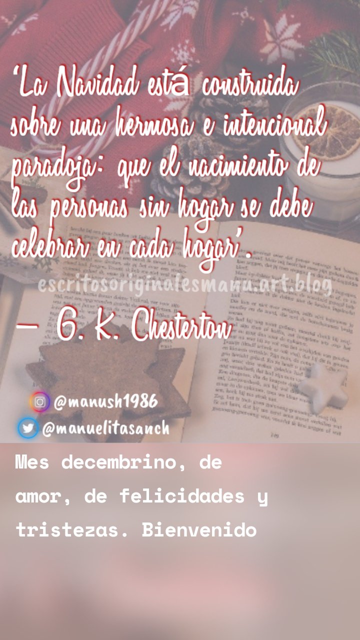 Mes decembrino, de amor, de felicidades y tristezas. Bienvenido
